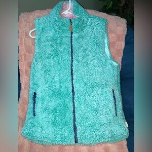 Simply Southern Pink and Mint Sherpa Vest